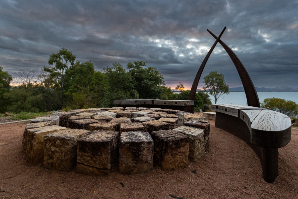Circular stone blocks