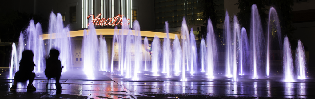 Fountains at night